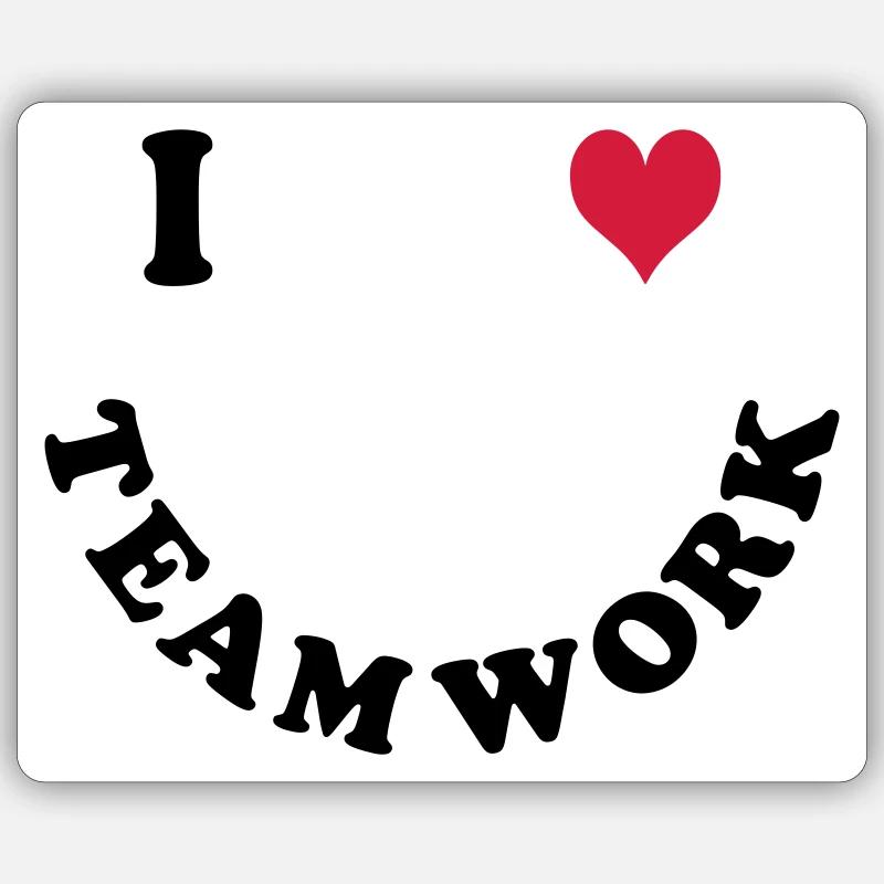 Ich liebe Teamwork Sticker Größe S (10 x 10 cm)