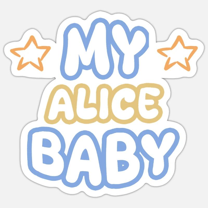 First name Alice - Sticker size S (10 x 10 cm) - white matte