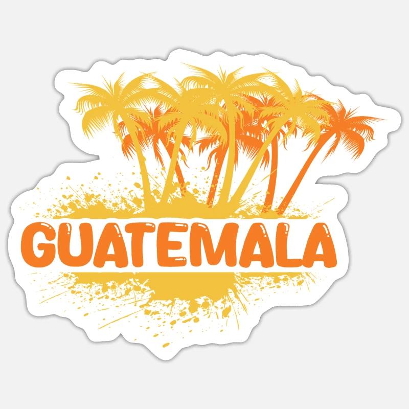 Fête Guatemala - Sticker taille S (10 x 10 cm) - blanc mat