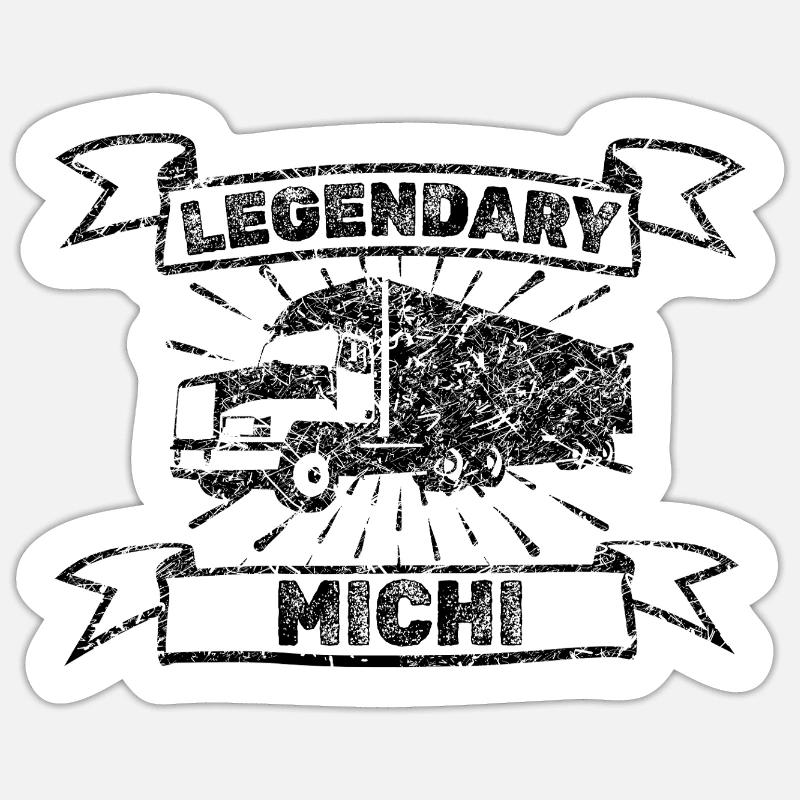First name Michi - Sticker size S (10 x 10 cm) - white matte