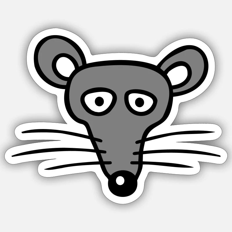 Mouse Mouse Cute Little Rat Rodent Friendly Sticker size S (10 x 10 cm)