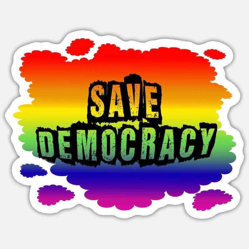 Stop AfD against right, democracy, diversity, left Sticker size S (10 x 10 cm)