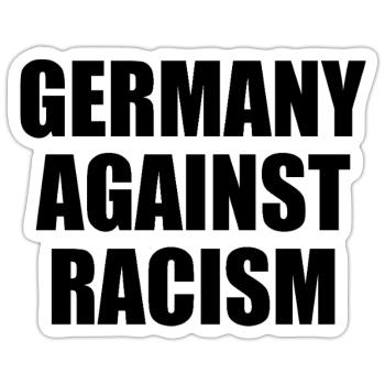 L’Allemagne contre la droite - Sticker taille S (10 x 10 cm) - blanc mat - Devant