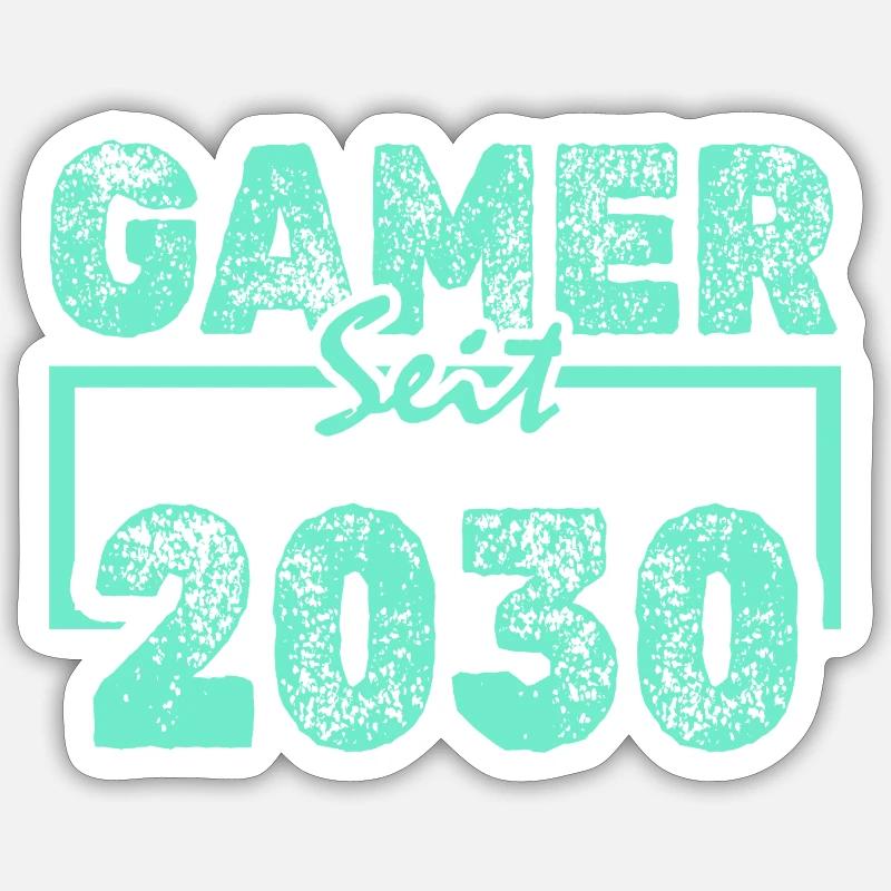 Gaming 2030 - Sticker size S (10 x 10 cm) - white matte