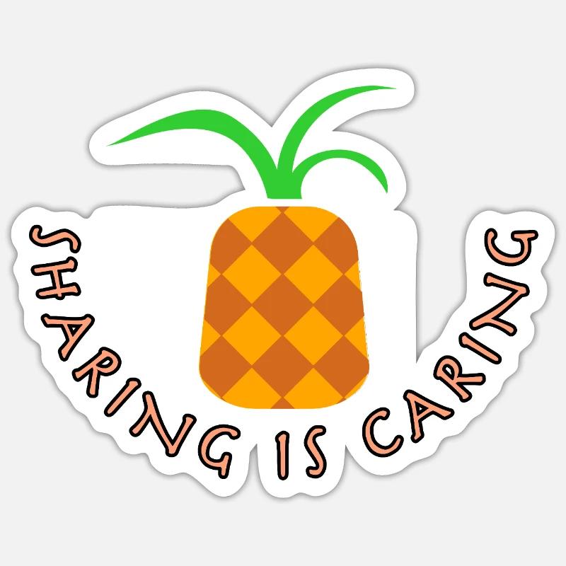 Ananas - partager, c’est prendre soin Sticker taille S (10 x 10 cm)