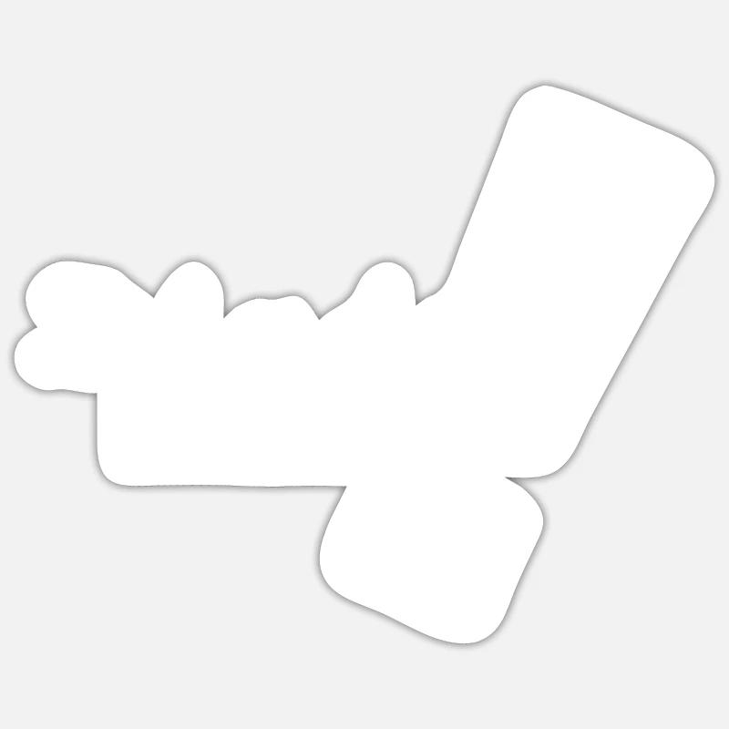 Lélia - Sticker taille S (10 x 10 cm) - blanc mat