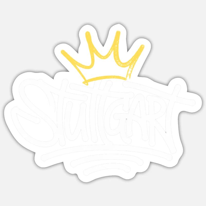 Stuttgart Graffiti - Sticker Größe S (10 x 10 cm) - Mattweiß