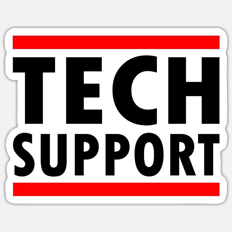 tech support - Sticker Größe S (10 x 10 cm) - Mattweiß