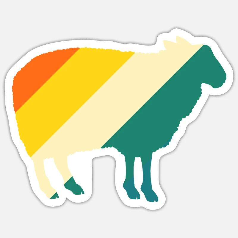 Shepherd Sheep - Sticker size S (10 x 10 cm) - white matte