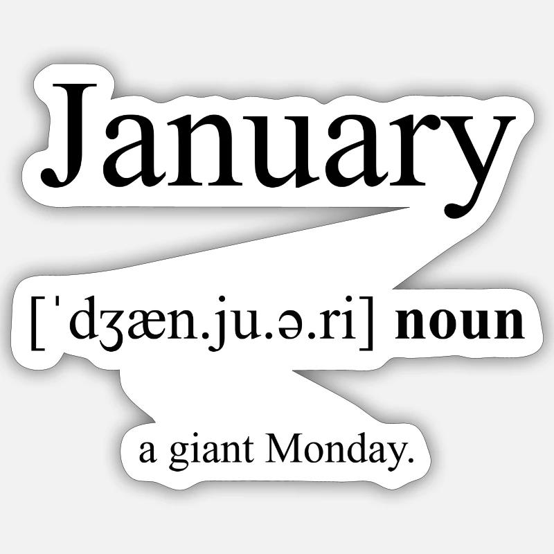Janvier (Janvier) Dictionnaire de définitions Sticker taille S (10 x 10 cm)