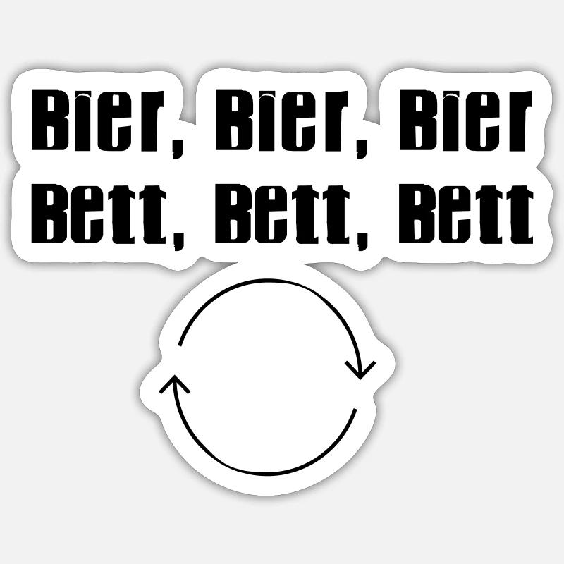 bier bier bier Sticker Größe S (10 x 10 cm)