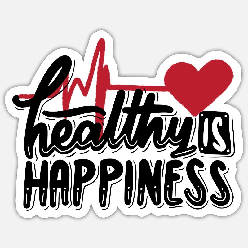 Happy - Sticker size S (10 x 10 cm) - white matte