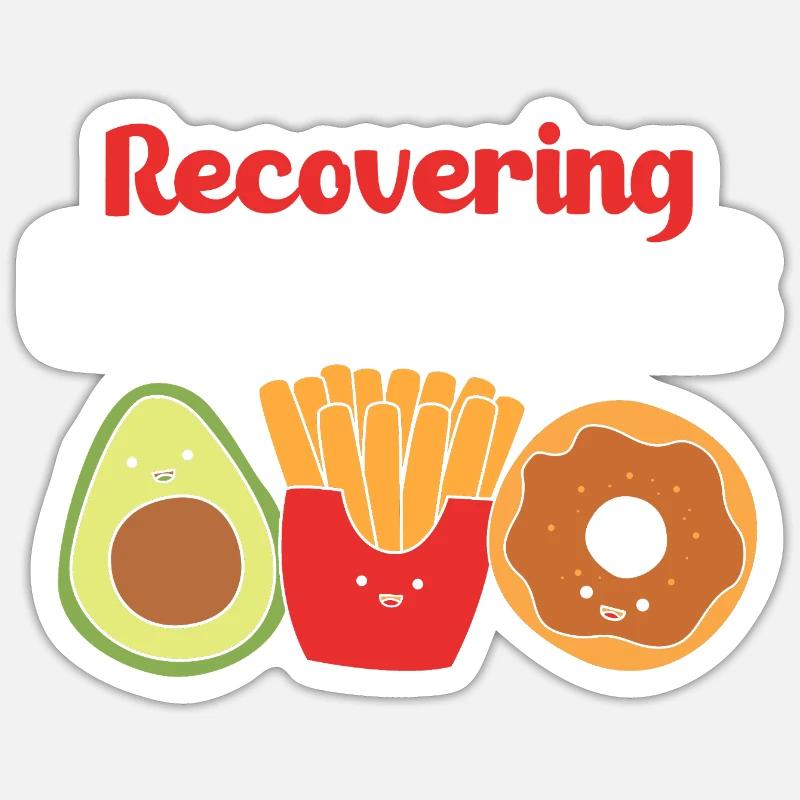 Régime Keto - Sticker taille S (10 x 10 cm) - blanc mat