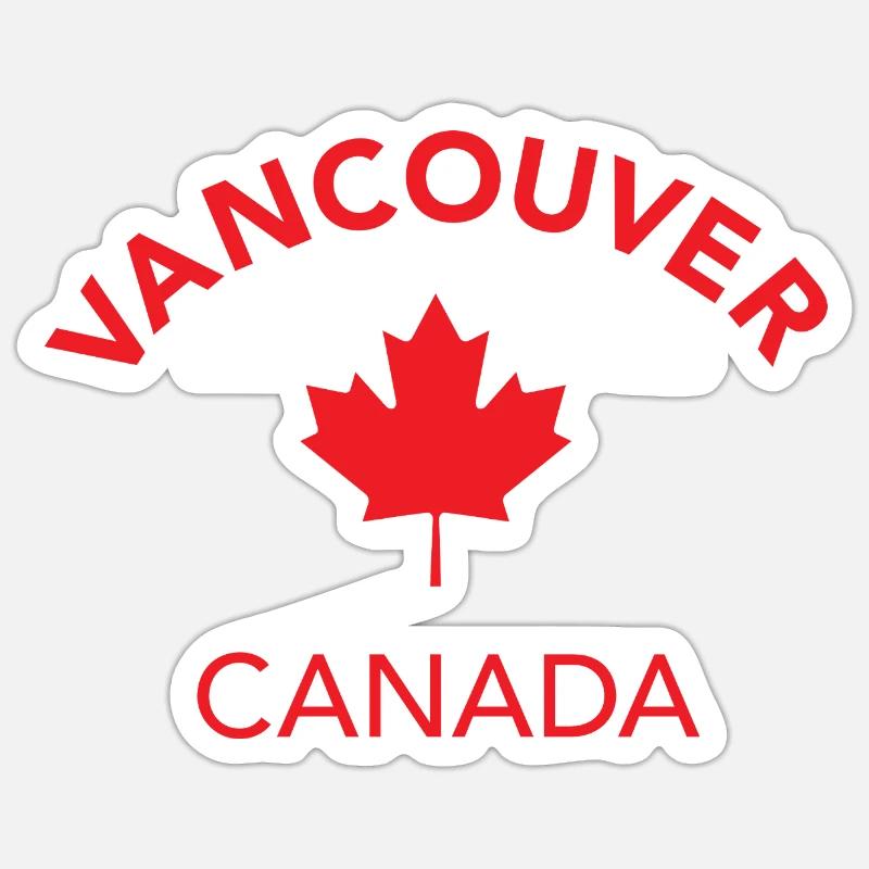 VANCOUVER CANADA - Sticker size S (10 x 10 cm) - white matte