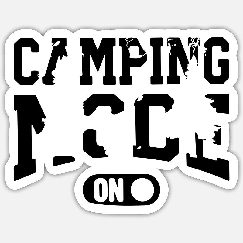 Camping-Modus Sticker Größe S (10 x 10 cm)