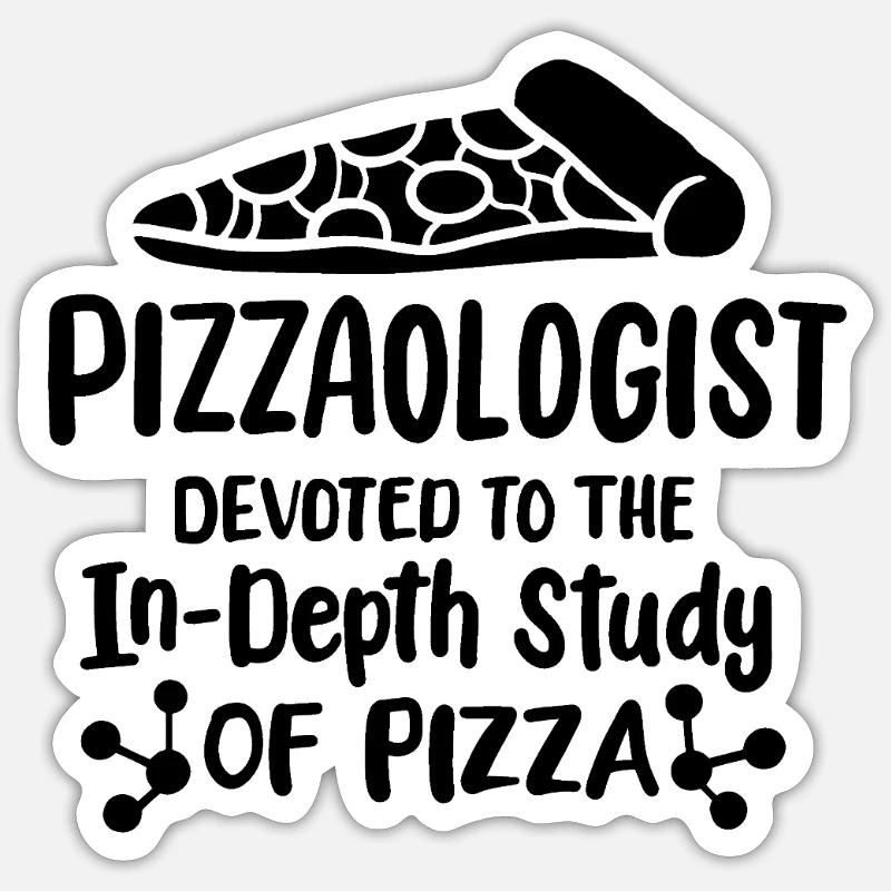 Pipizzalogue dévoué à l’étude approfondie de la pizza Sticker taille S (10 x 10 cm)