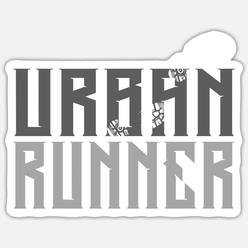 Runner - Sticker size S (10 x 10 cm) - white matte