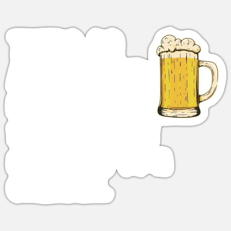 Bier Verheiratet Ehe Deutscher Deutsch Biertrinker Sticker Größe S (10 x 10 cm)