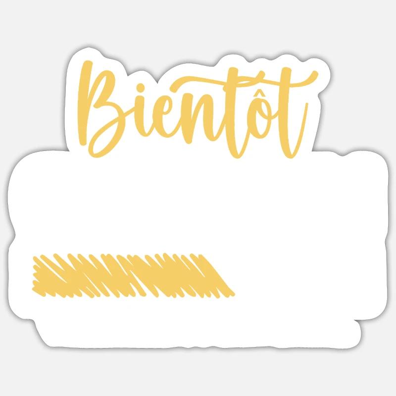 Bald Cousin, bitte warten Sticker Größe S (10 x 10 cm)