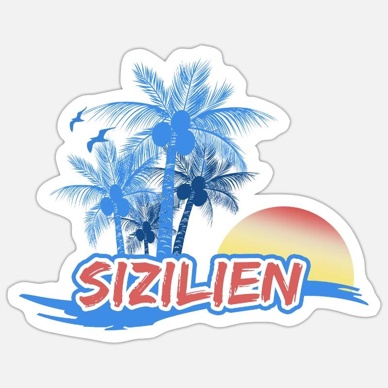 Gift for Sicily - Sticker size S (10 x 10 cm) - white matte