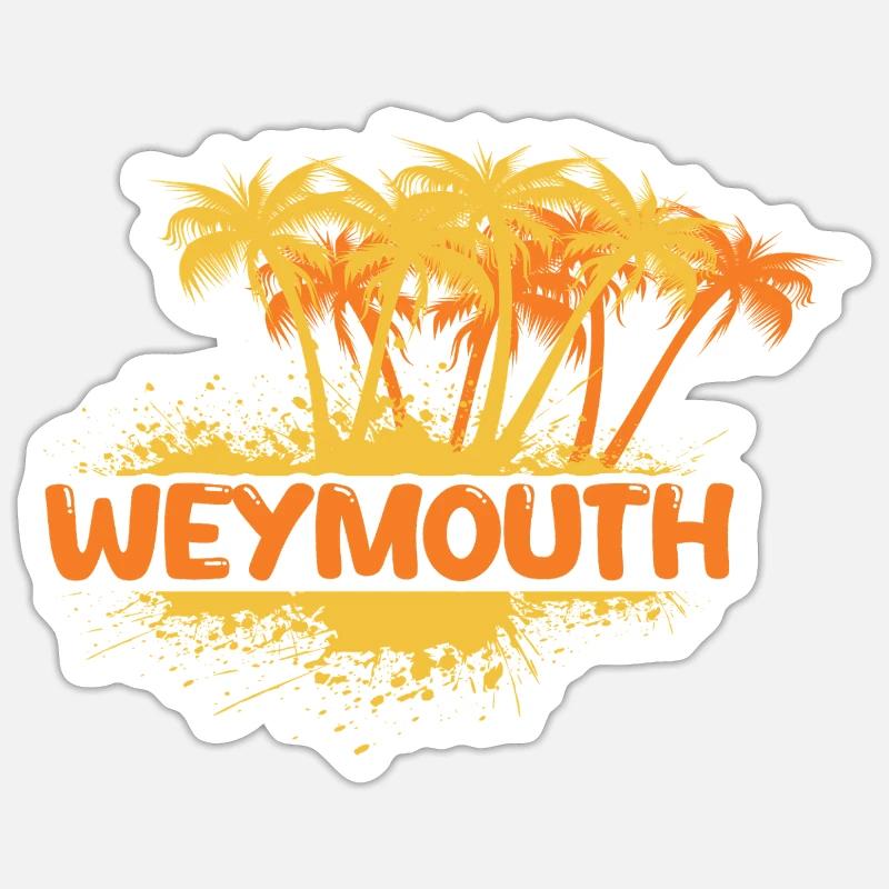 Weymouth - Sticker taille S (10 x 10 cm) - blanc mat
