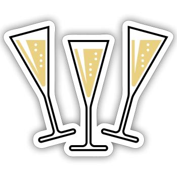 XAufUnsDrei! (2) - Sticker Größe S (10 x 10 cm) - Mattweiß - Vorne