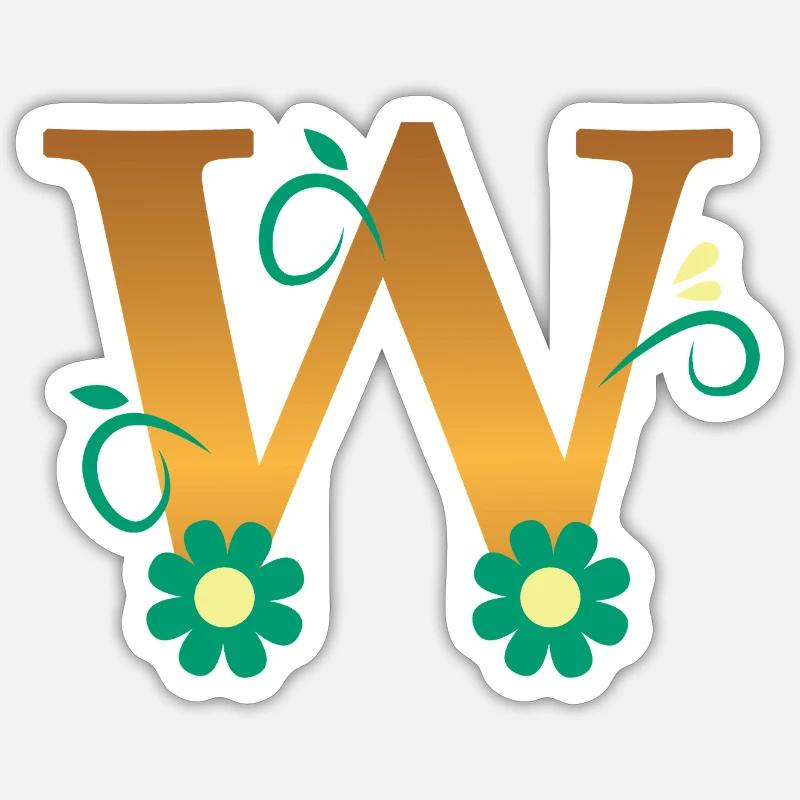W - Sticker taille S (10 x 10 cm) - blanc mat