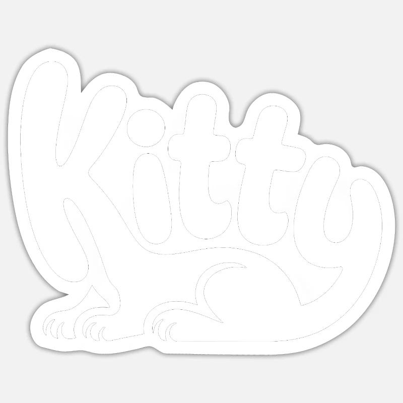 Kitty - Conception de chat de compagnie mignon Sticker taille S (10 x 10 cm)