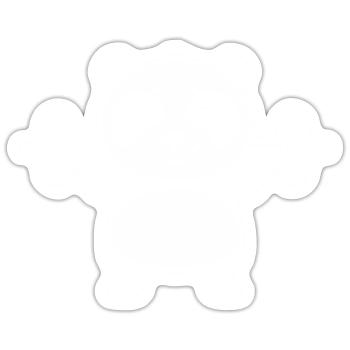 musculation - Sticker taille S (10 x 10 cm) - blanc mat - Devant