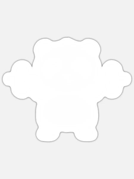 musculation - Sticker taille S (10 x 10 cm) - blanc mat