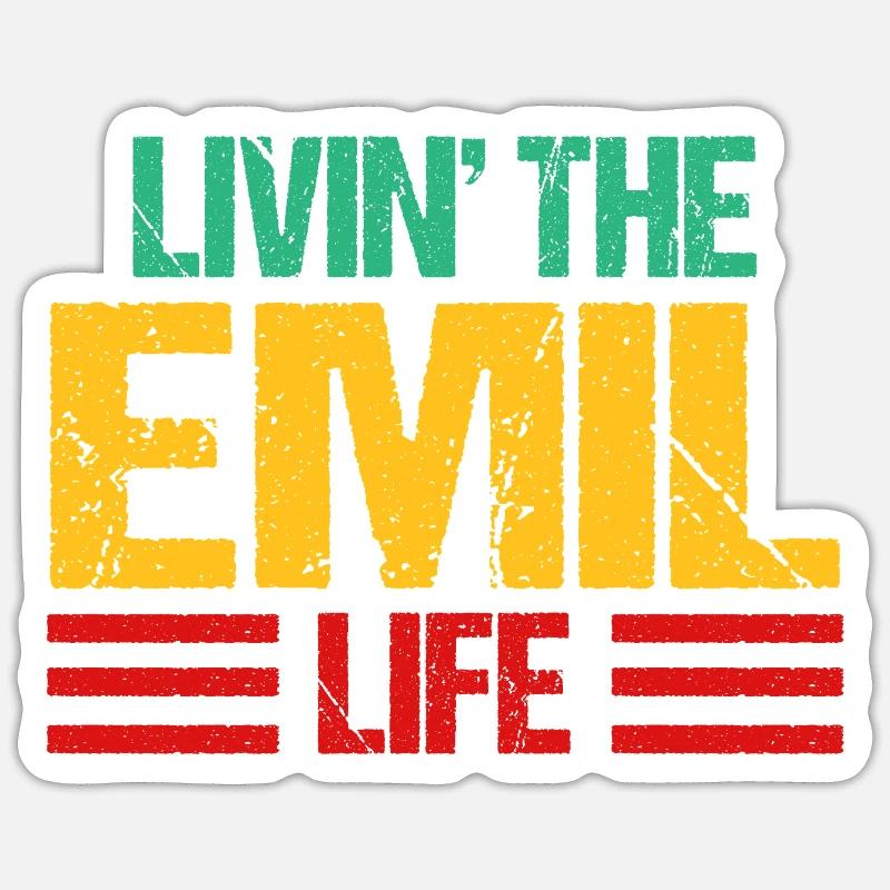 Emil - Sticker taille S (10 x 10 cm) - blanc mat