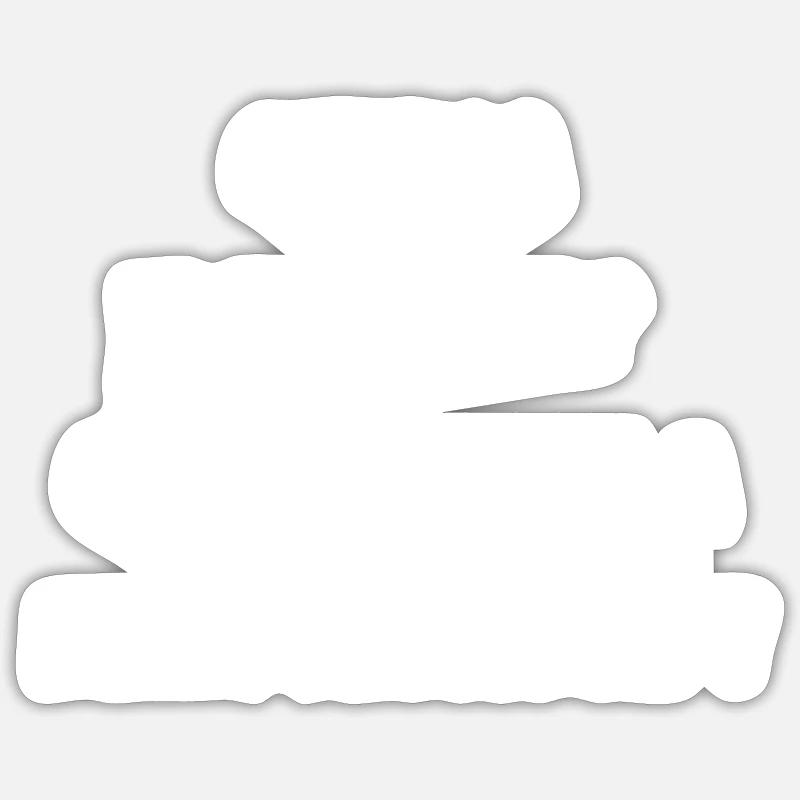 Brettljause - Sticker Größe S (10 x 10 cm) - Mattweiß