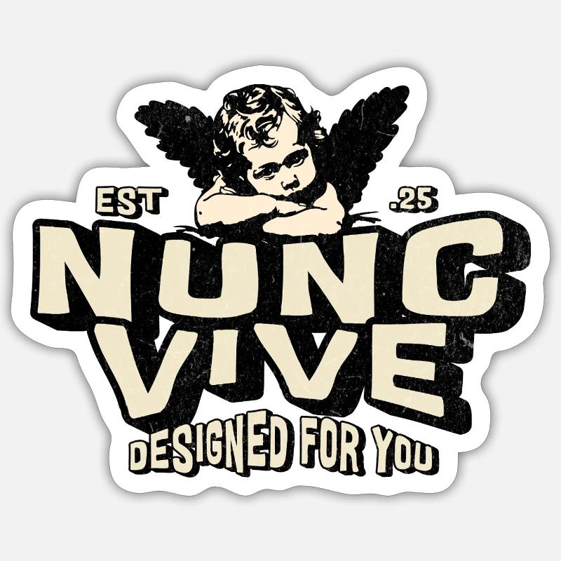 NuncVive Conçu pour vous Sticker taille S (10 x 10 cm)