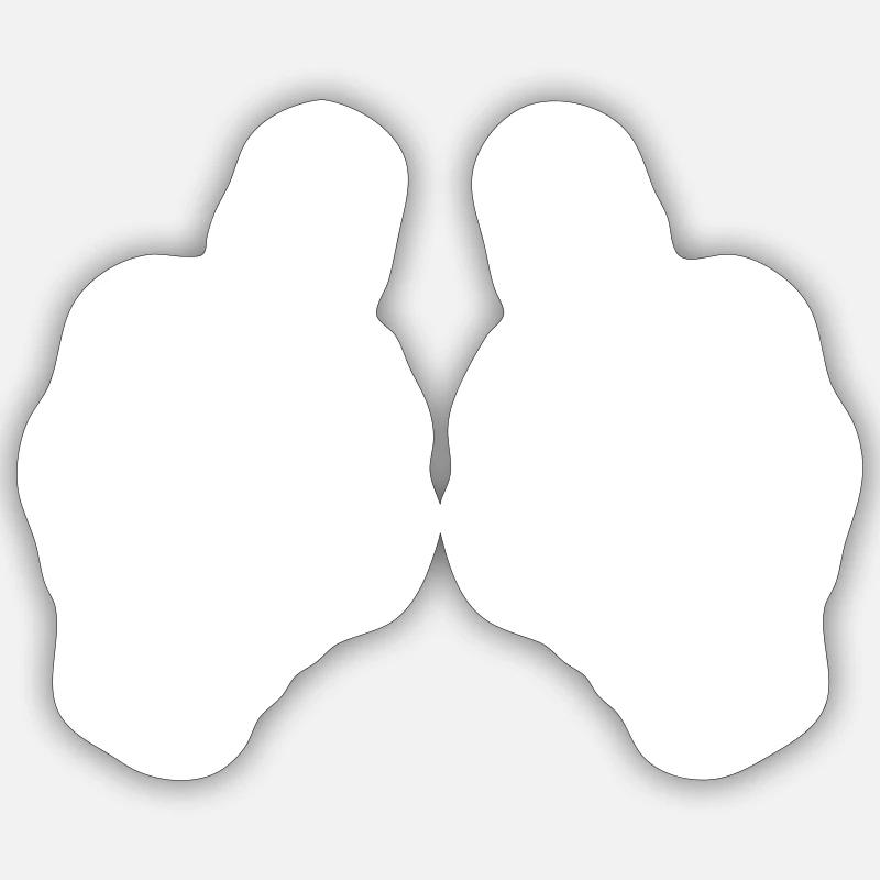 Middle Finger Hand Skeleton - Sticker size S (10 x 10 cm) - white matte
