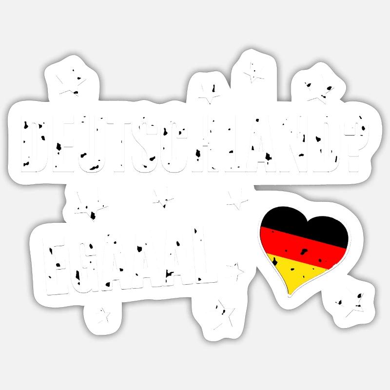 Lustiger Spruch Egal - Sticker Größe S (10 x 10 cm) - Mattweiß