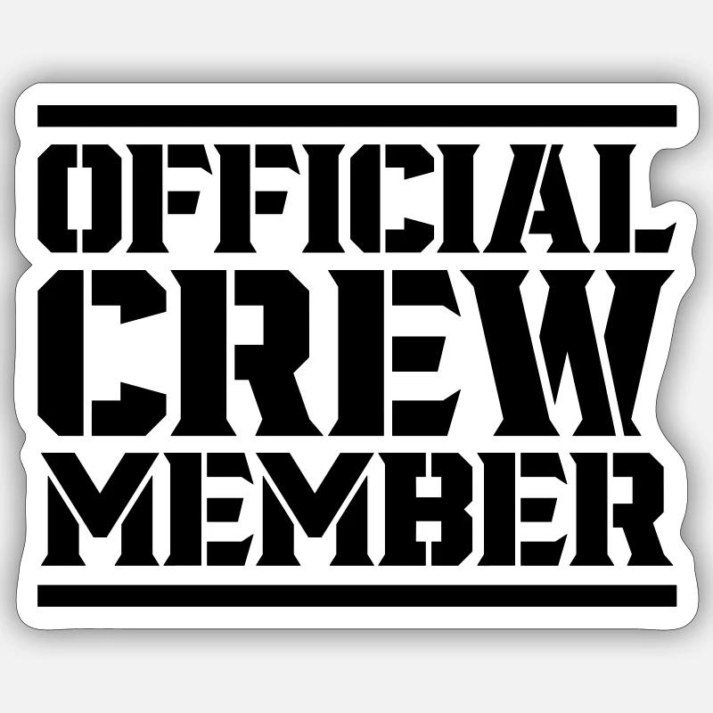 crew member - Sticker size S (10 x 10 cm) - white matte