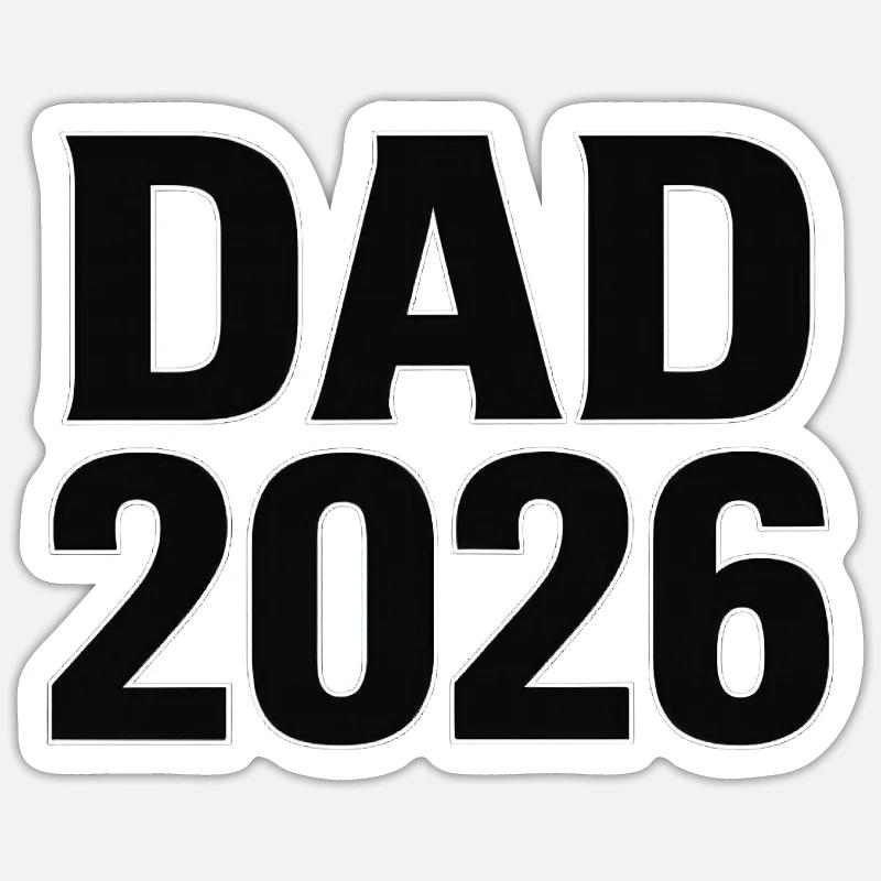 Dad 2026 - Sticker size S (10 x 10 cm) - white matte