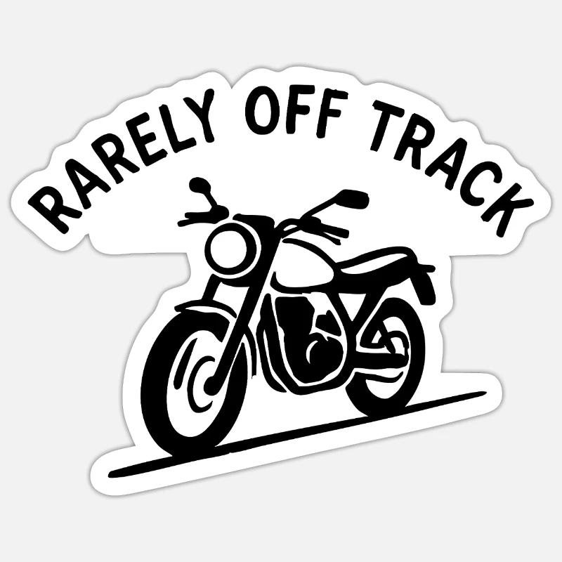 rarely off track motorcycle - Sticker Größe S (10 x 10 cm) - Mattweiß