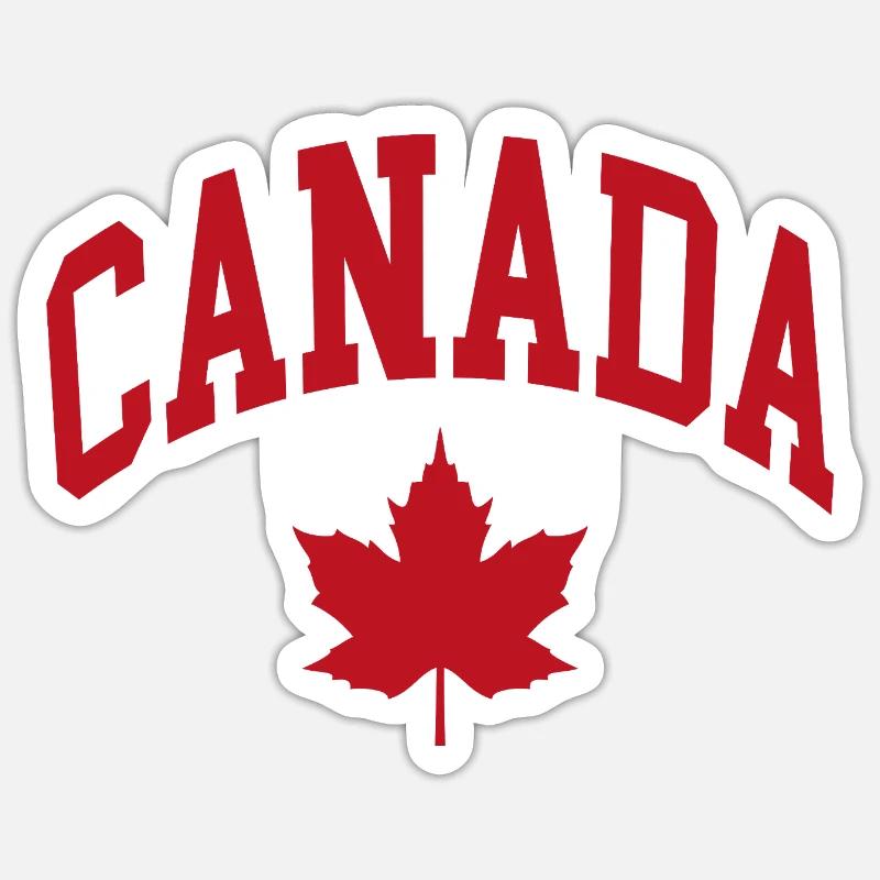 Drapeau du Canada Canada - Sticker taille S (10 x 10 cm) - blanc mat