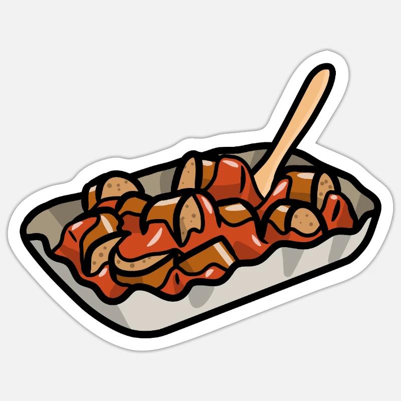 Berlin Currywurst Bratwurst Wurst Curry Grill Sticker size S (10 x 10 cm)