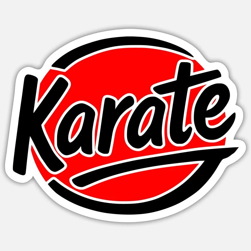 Karaté - Sticker taille S (10 x 10 cm) - blanc mat