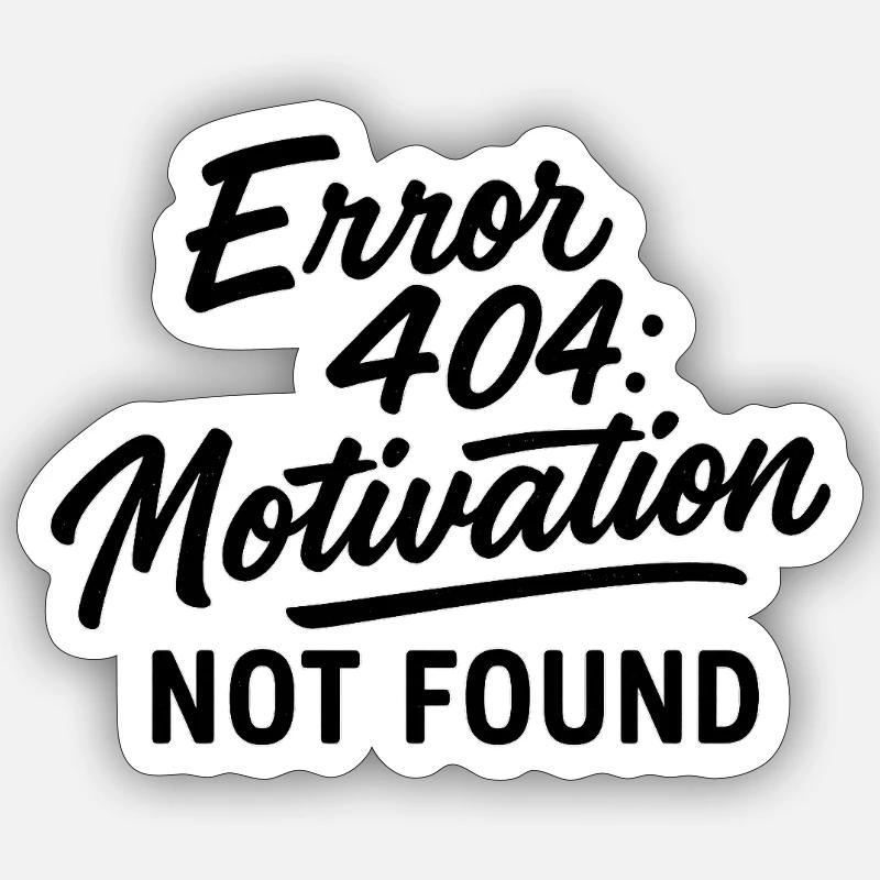 Begründungsfehler 404 Design - Sticker Größe S (10 x 10 cm) - Mattweiß