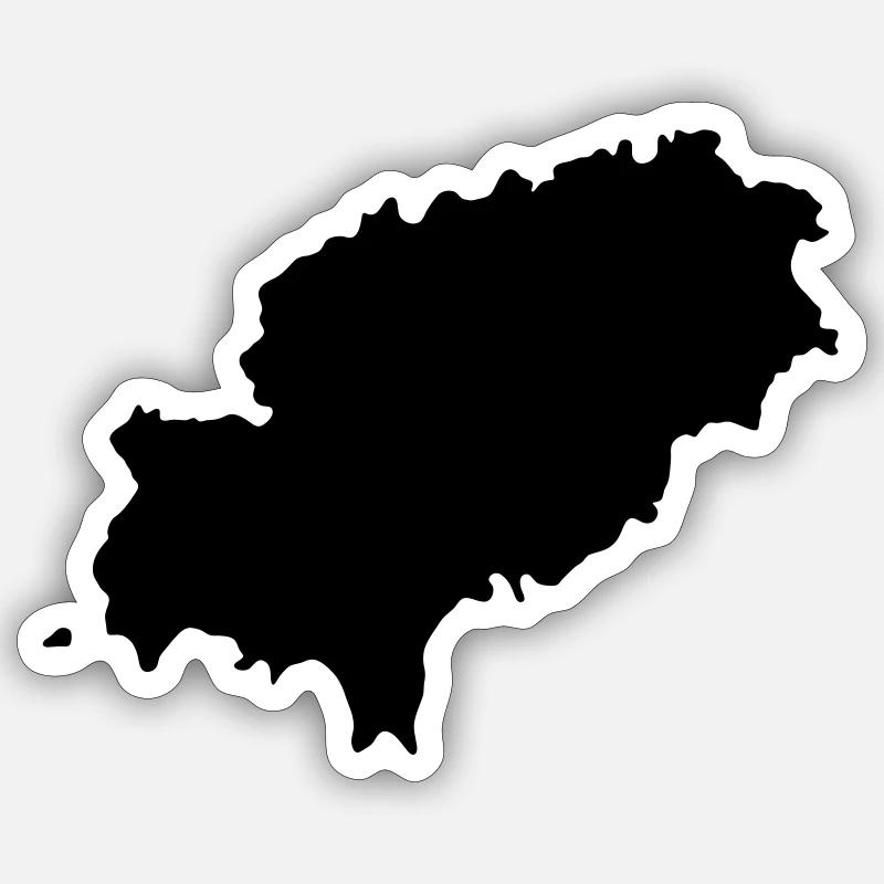 Ibiza - Sticker taille S (10 x 10 cm) - blanc mat
