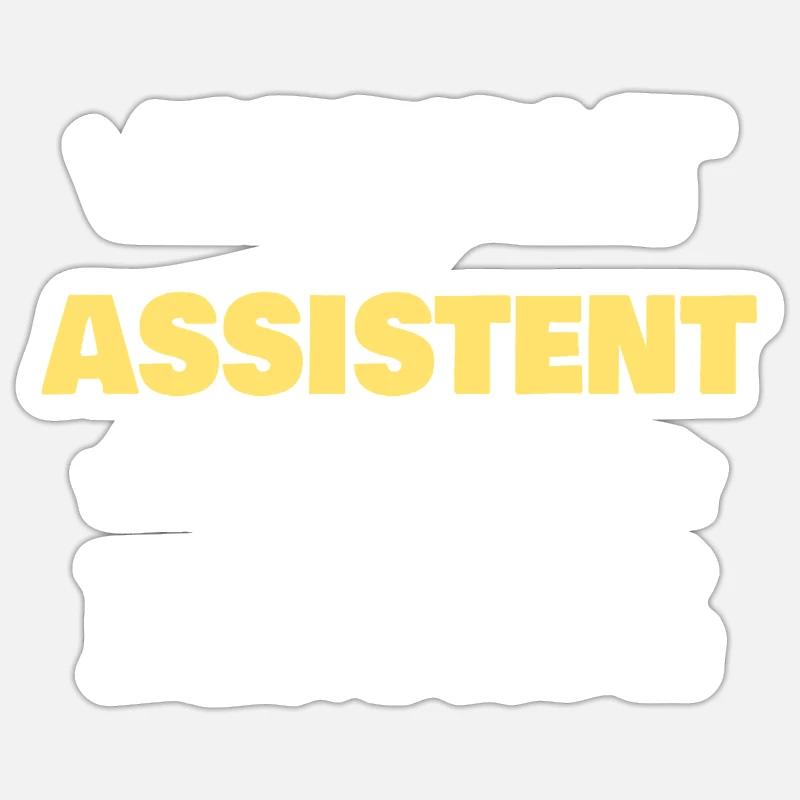 Assistant - Sticker taille S (10 x 10 cm) - blanc mat
