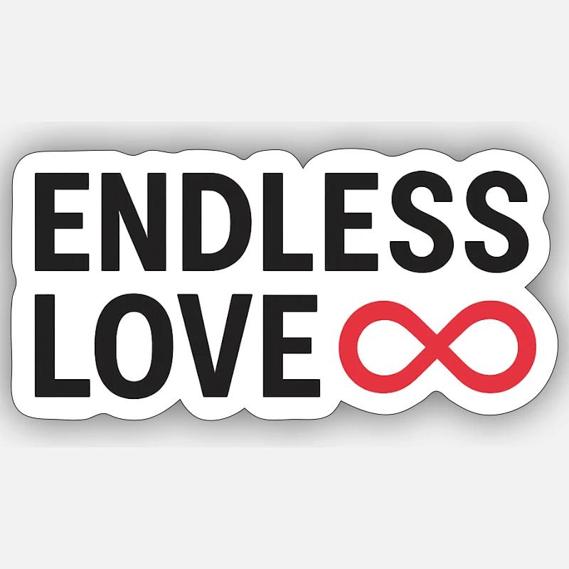 Endless Love Infinity Design - Sticker size S (10 x 10 cm) - white matte