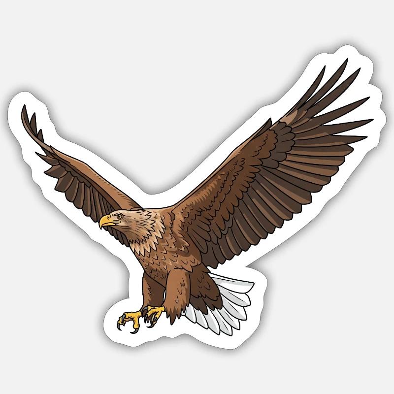 Pygargue à queue blanche Haliaeetus albicilla Eagle Sticker taille S (10 x 10 cm)