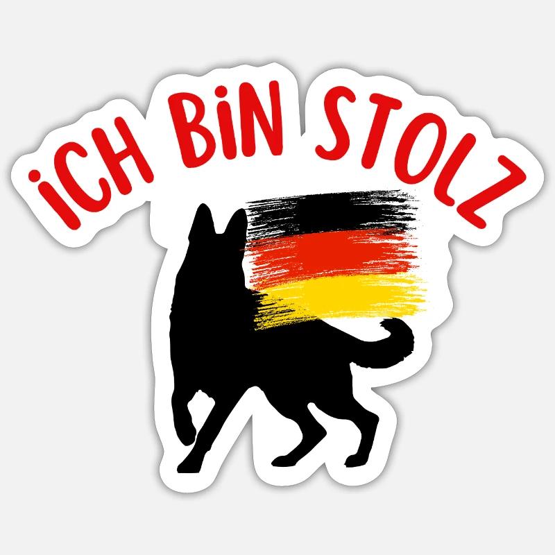 Ich bin Deutscher - Sticker Größe S (10 x 10 cm) - Mattweiß