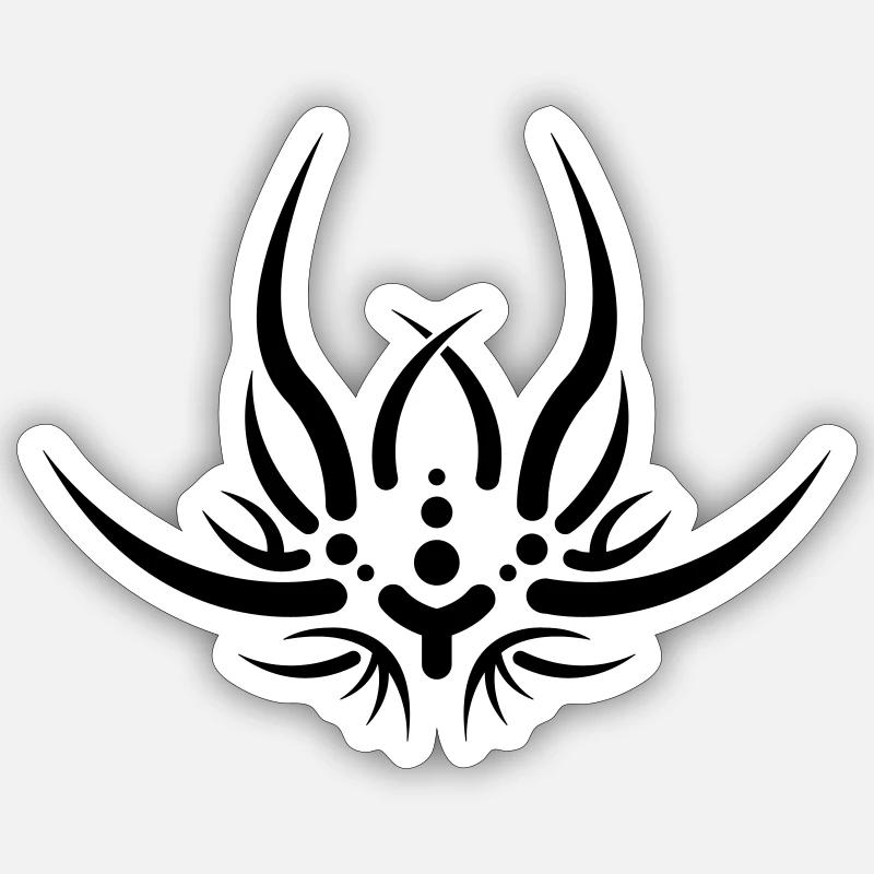 Tribal 5 von Helfspawn - Sticker Größe S (10 x 10 cm) - Mattweiß