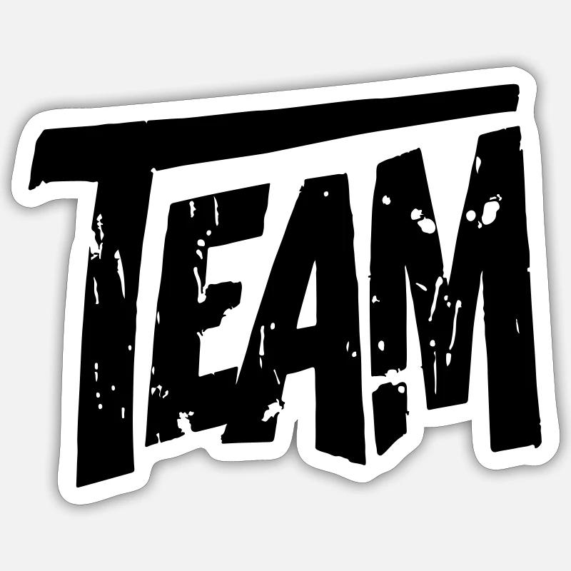 Team - Sticker Größe S (10 x 10 cm) - Mattweiß