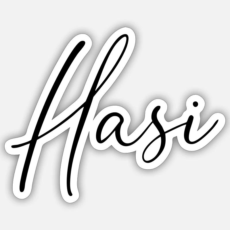 Hasi / Handwriting Design Sticker size S (10 x 10 cm)